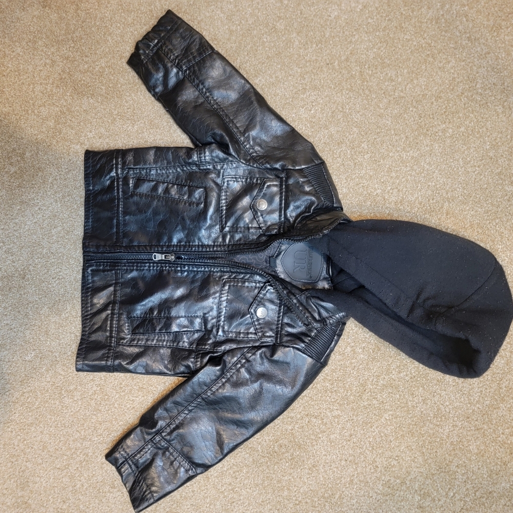 Kids Black Jacket with Hood Size 18 months